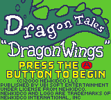 Dragon Tales Dragon Wings title screen for GameBoy Color